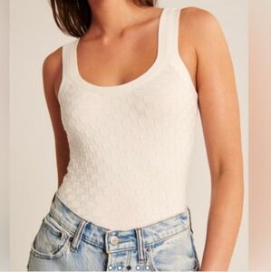 NWT Abercrombie and Fitch Ottoman knit checked tank top